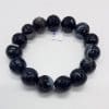 Black Agate Bead Elastic Bracelet