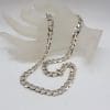 Sterling Silver Heavy Flat Curb Link Necklace