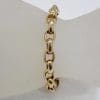 9ct Yellow Gold Belcher Link Bracelet with Bolt Clasp