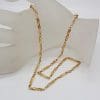 9ct Yellow Gold Twist Cage Ornate Link Necklace / Chain