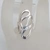 Sterling Silver Elongated Large Swirl Ring