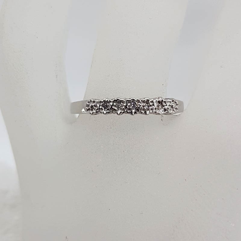 18ct White Gold Diamond Eternity Ring / Dress Ring / Stackable / Wedding Ring - Vintage / Antique