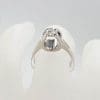 18ct White Gold High Set Diamond Solitaire Ring in Unusual Setting - Engagement Ring / Dress Ring - Vintage / Antique
