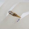 18ct Yellow Gold Two Diamond Et Toi Et Moi Ornate Filigree Engagement Ring / Dress Ring - Antique / Vintage
