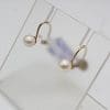 9ct White Gold Cultured Pearl Screw-On Earrings - Antique / Vintage