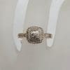 9ct Yellow Gold Flat Square Diamond Cluster Ring