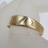 9ct Yellow Gold Diamond Rectangular Shaped Signet Ring - Gents Ring / Ladies Ring