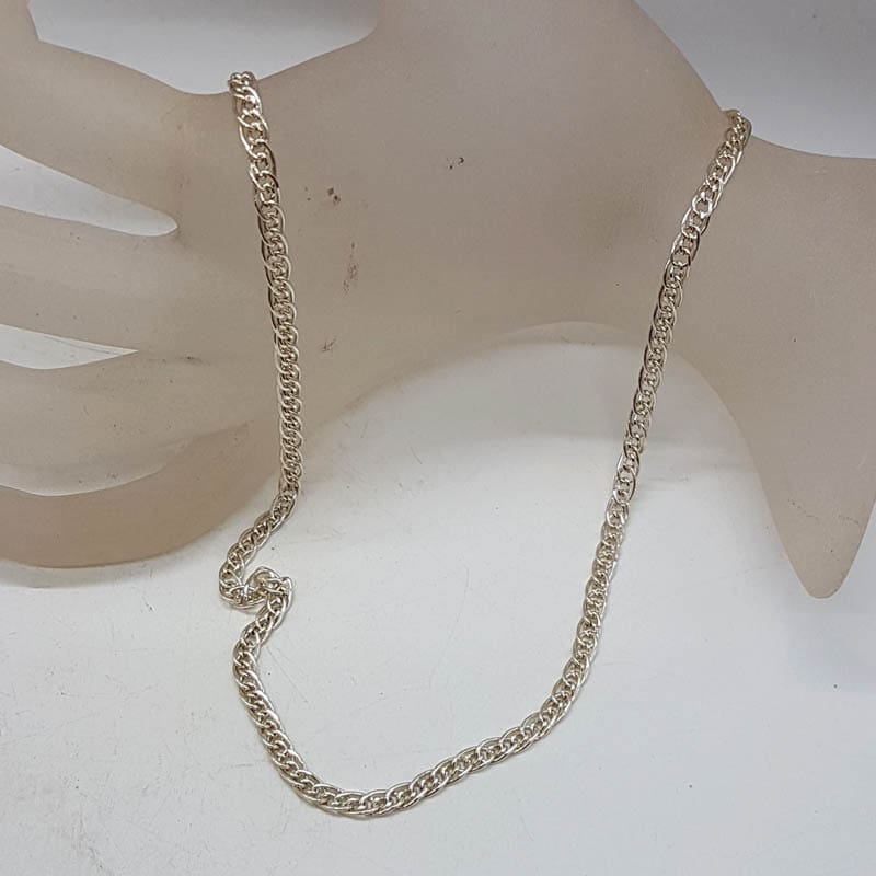 Sterling Silver Double Curb LInk Necklace
