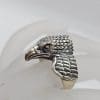 Sterling Silver Large and Heavy Eagles Head Gents Ring / Ladies Rings