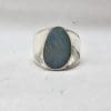 Sterling Silver Opal Very Large Gem with Multi-Colours Wide Gents / Ladies Rings