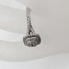 10ct White Gold Diamond Ornate Square Cluster Engagement Ring / Dress Ring