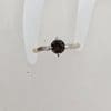 18ct Yellow Gold Smokey Quartz Solitaire Claw Set Ring - Antique / Vintage