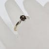 18ct Yellow Gold Smokey Quartz Solitaire Claw Set Ring - Antique / Vintage