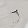 18ct Yellow Gold Natural Sapphire Solitaire Claw Set Ring - Antique / Vintage
