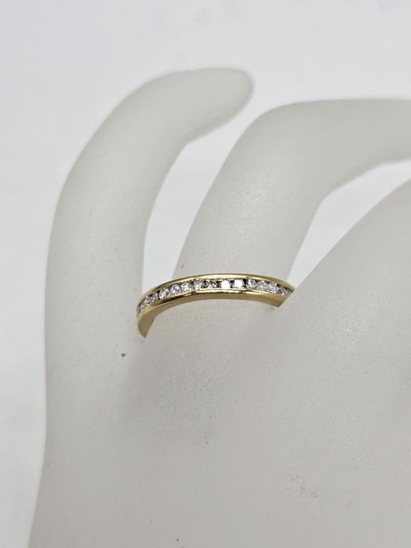 18ct Yellow Gold Diamond Eternity Ring. Channel Set all the way around. Wedding Ring, Eternity Ring, Stackable Ring and/or Dress Ring 18ct Yellow Gold Diamond Eternity Ring. Channel Set all the way around. Wedding Ring, Eternity Ring, Stackable Ring and/or Dress Ring