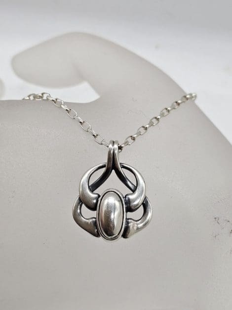 Sterling Silver Georg Jensen Denmark - Danish Designer - Heritage Pendant of the Year 2006 - Pendant on Silver Chain