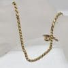 9ct Yellow Gold Long Flat Curb Link Necklace / Chain
