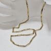 9ct Yellow Gold Unusual Elongated Link Necklace / Chain - Vintage