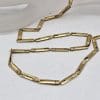9ct Yellow Gold Unusual Elongated Link Necklace / Chain - Vintage