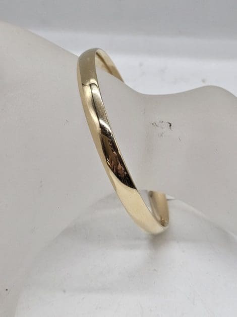9ct Yellow Gold Sterling Silver Filled Heavy Bangle
