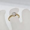 18ct Yellow Gold and White Gold Diamond Solitaire Bezel Set Engagement Ring / Dress Ring