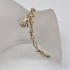 9ct Yellow Gold Twist and Ball Ornate Design Filigree Padlock Bracelet