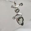 Sterling Silver Green Amethyst / Prasiolite Symbol Pendant on Silver Chain
