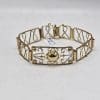 14ct Yellow Gold Ornate Filigree Wide Open Design Austrian Bracelet - Antique / Vintage