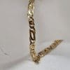 9ct Yellow Gold Ornate Oval Figaro Link Bracelet