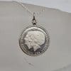 Sterling Silver Gulden Netherlands Coin Pendant on Silver Chain - Vintage